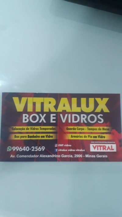 VITRALUX VIDROS – VIDROS PARA CONSTRUÇÃO NO CENTRO EM UBERLÂNDIA