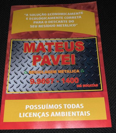 MATEUS PAVEI DEPÓSITO DE SUCATAS &#8211; METALÚRGICA NO BAIRRO SÃO LUIZ EM CRICIÚMA