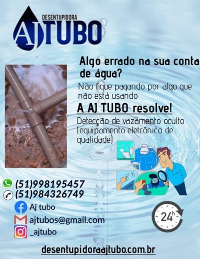 AJ TUBO DESENTUPIDORA – HIDROJATEAMENTO EM IGARA EM CANOAS