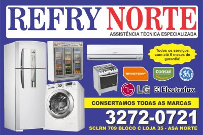 REFRY NORTE &#8211; CONSERTO DE MÁQUINA DE LAVAR NA GRANDE COLORADO EM BRASÍLIA
